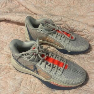 Nike Gray and Orange Athletic Shoes